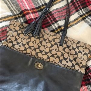 Coach logo tote